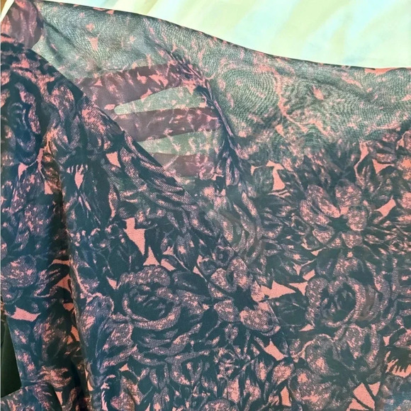 ALLSAINTS Nichola Rosalyn Dress S Black Floral Chiffon Smock Waist Gray $260 - Picture 11 of 12